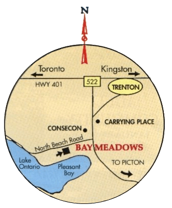 Map to Bay Meadows Park
